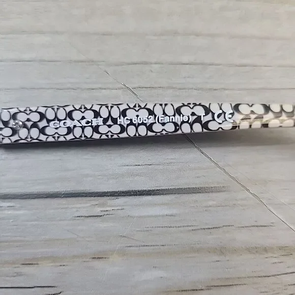 Coach HC 6052 5214 Fannie Black White Sig C Eyeglasses FRAMES ONLY 52-16-135 - Picture 5 of 12